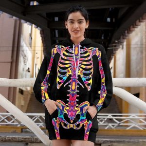 Colorful Skeleton Bone – Skull Clothing – Skull Hoodie Dress